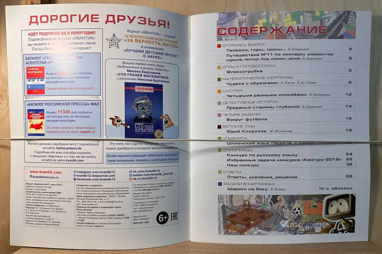 Журнал Квантитк №7 июль 2018 фото 2