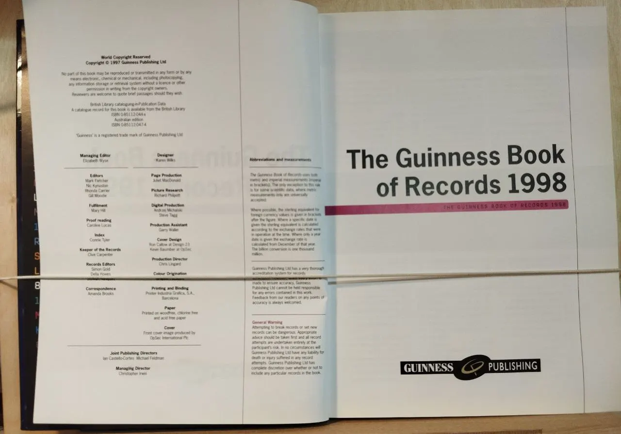 The Guinness Book of Records 1998 фото 2