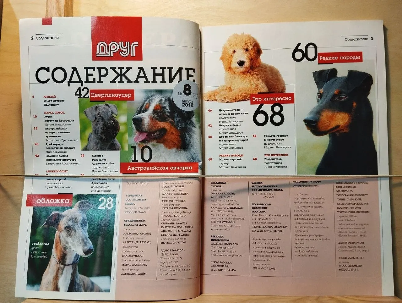 Журнал "Друг. Для любителей собак" №8 Август 2012 г. фото 2