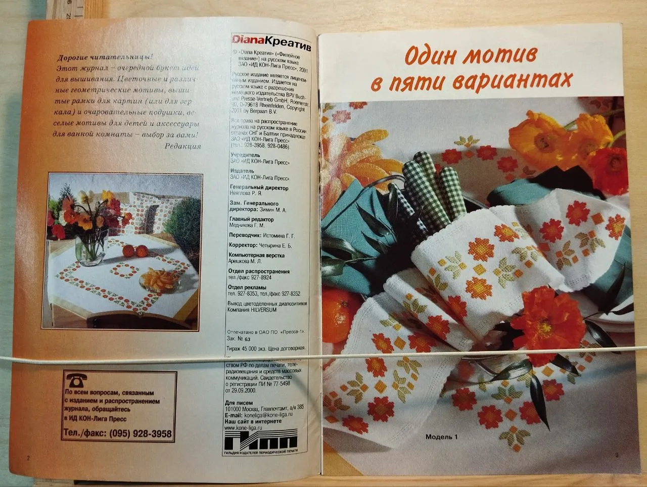 Журнал "Вышивание крестом. Diana Креатив" №2 февраль 2001 г. фото 2